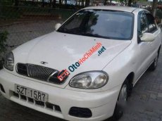 Daewoo Lanos  MT 2001 - Cần bán lại xe Daewoo Lanos MT 2001, màu trắng chính chủ, 105 triệu