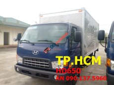 Hyundai HD 650 2016 - TP. HCM Hyundai HD 650 đời mới, màu xanh lam, thùng kín inox 430
