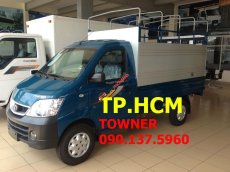 Thaco TOWNER 950A 2016 - TP. HCM bán Towner 950A mới màu, xanh làm, thùng mui bạt tôn đen