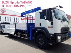 Isuzu F-SERIES  2022 - Isuzu FVR900 thùng lửng lắp cẩu Tadano, giao xe ngay, giá tốt, hỗ trợ vay ngân hàng thủ tục nhanh gọn