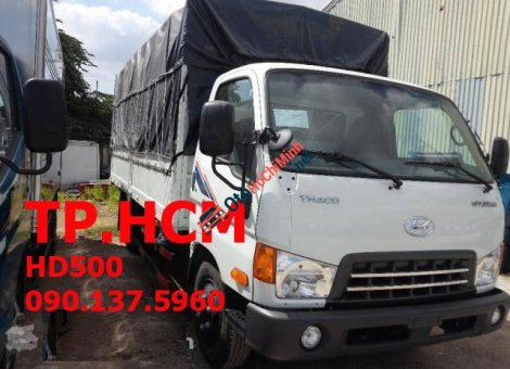 Hyundai HD 650 2016 - Bán ô tô Hyundai HD 650 đời mới, màu trắng, giá 587tr, mui bạt inox tốt