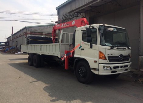 Xe tải Trên 10 tấn 2019 - Bán xe tải cẩu Hino 500 Series FL sản xuất 2019, màu trắng